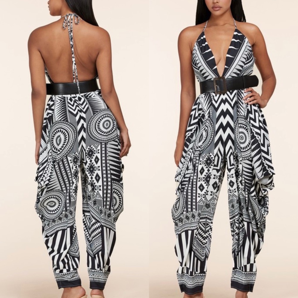 Aztec Black & White jumpsuit